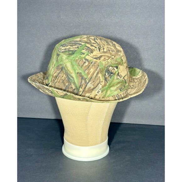 Realtree Camo Bucket Hat L/XL Cotton Outdoor Hunting Hiking Cap Woodland - Picture 1 of 3